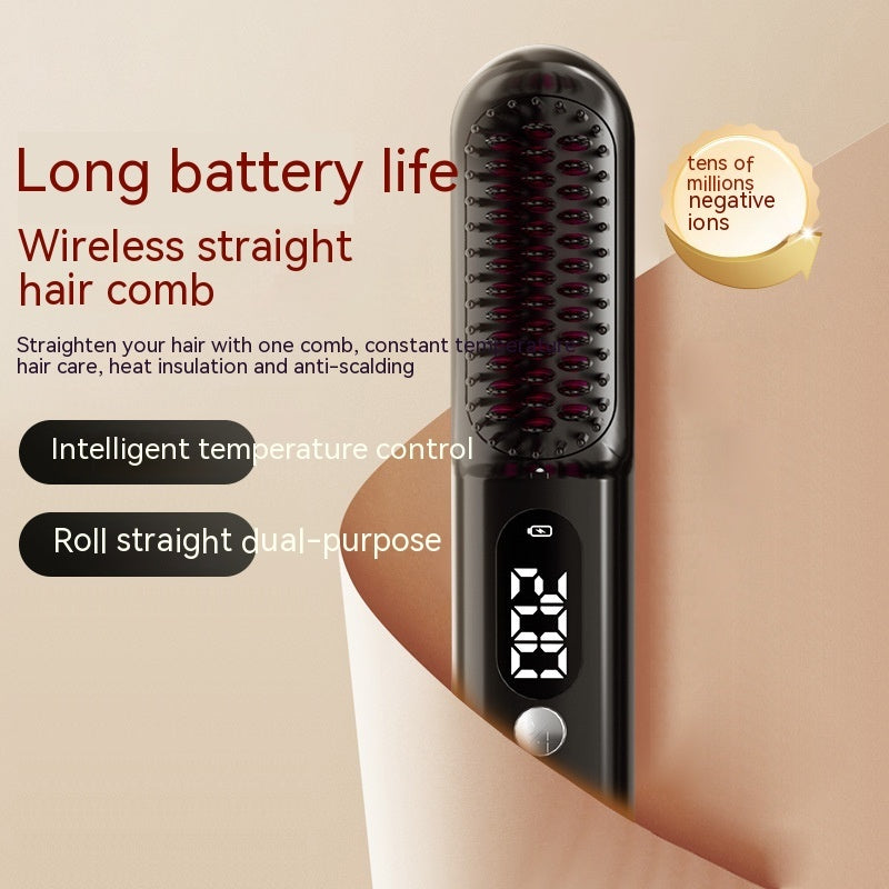 Charging Straight Comb Wireless Portable Travel- Peigne droit rechargeable sans fil portable